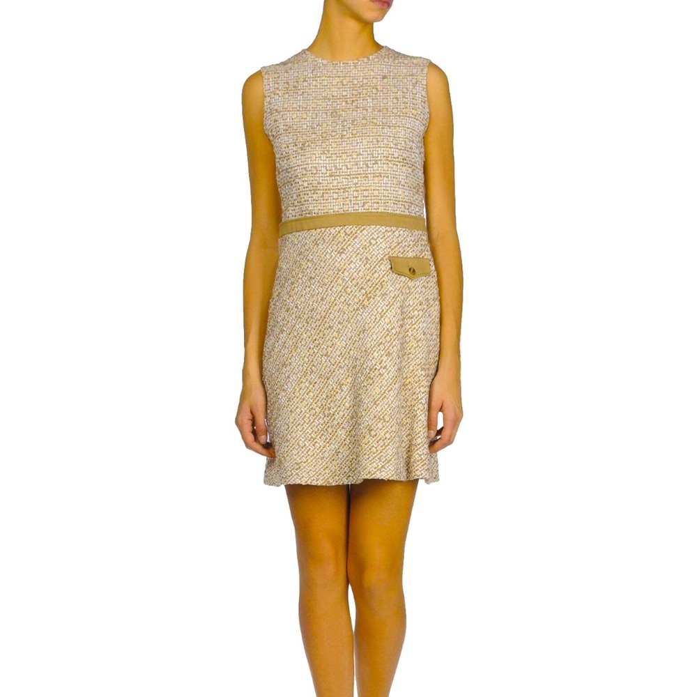 Miu Miu Prada Sheath Mini Dress Sleeveless Crew Neck
